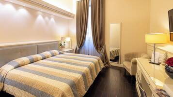 Premium bedding, down comforters, Select Comfort beds, minibar