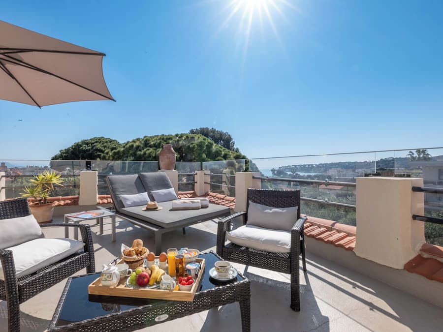 Suite, sjøutsikt | Terrasse/patio