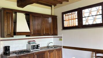 Superior Apartment, 1 Bedroom (4 Adults) | Private kitchen | Fridge, stovetop, coffee/tea maker, toaster