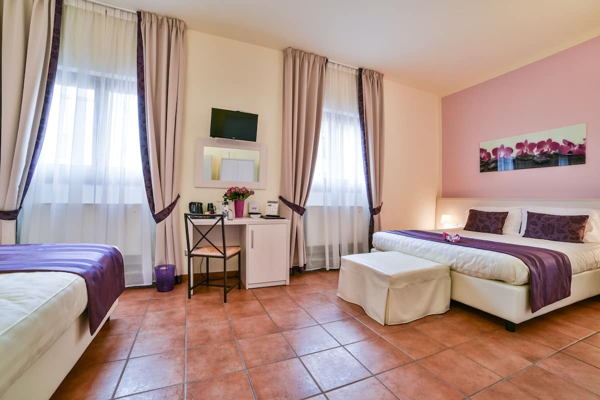 Basic Quadruple Room, 1 Bedroom | Minibar, in-room safe, desk, soundproofing