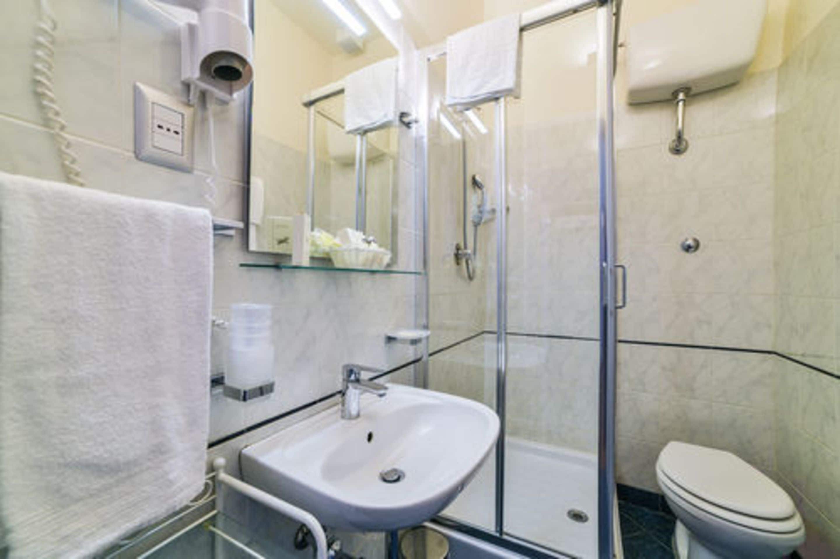 shower, free toiletries, hair dryer, dressing gowns