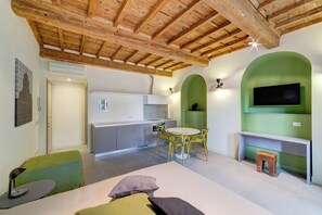 Suite | Eget kjøkken | Kjøleskap, mikrobølgeovn, kokeplater og espressomaskin