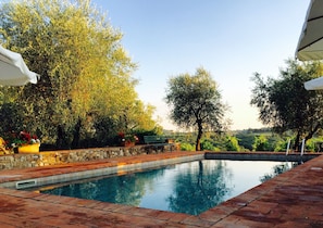 2 outdoor pools, pool loungers