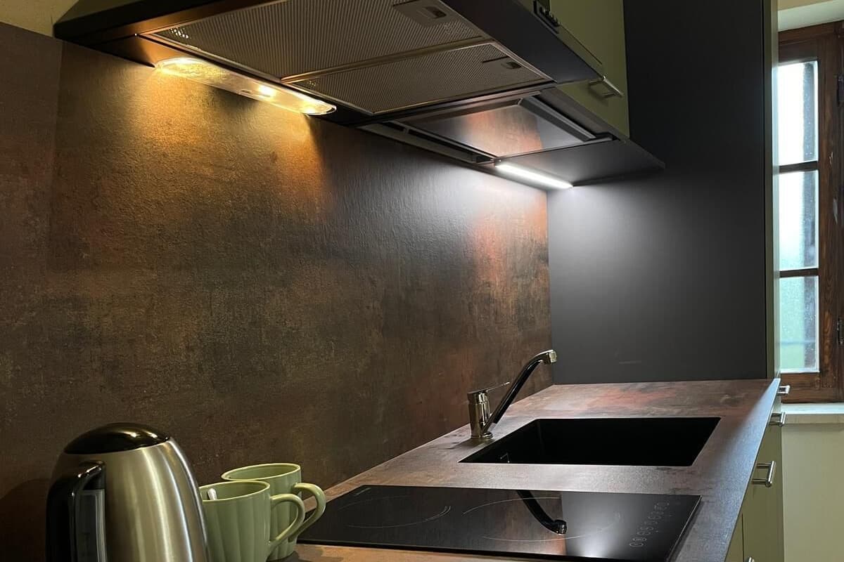 Basic Condo | Private kitchen | Full-sized fridge, stovetop, toaster, cookware/dishes/utensils