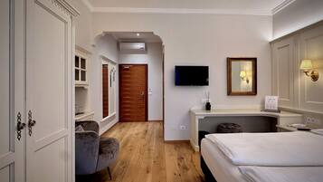 Deluxe Double Room, Balcony, Pool View | Premium bedding, down comforters, memory foam beds, minibar