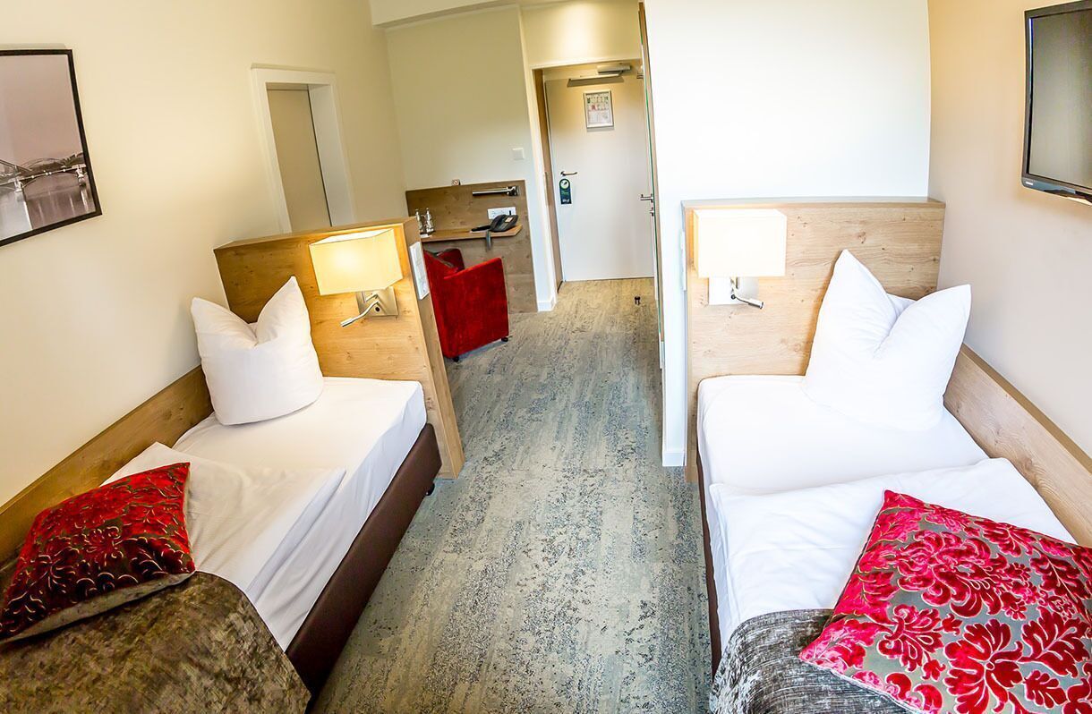 Hypo-allergenic bedding, individually decorated, individually furnished