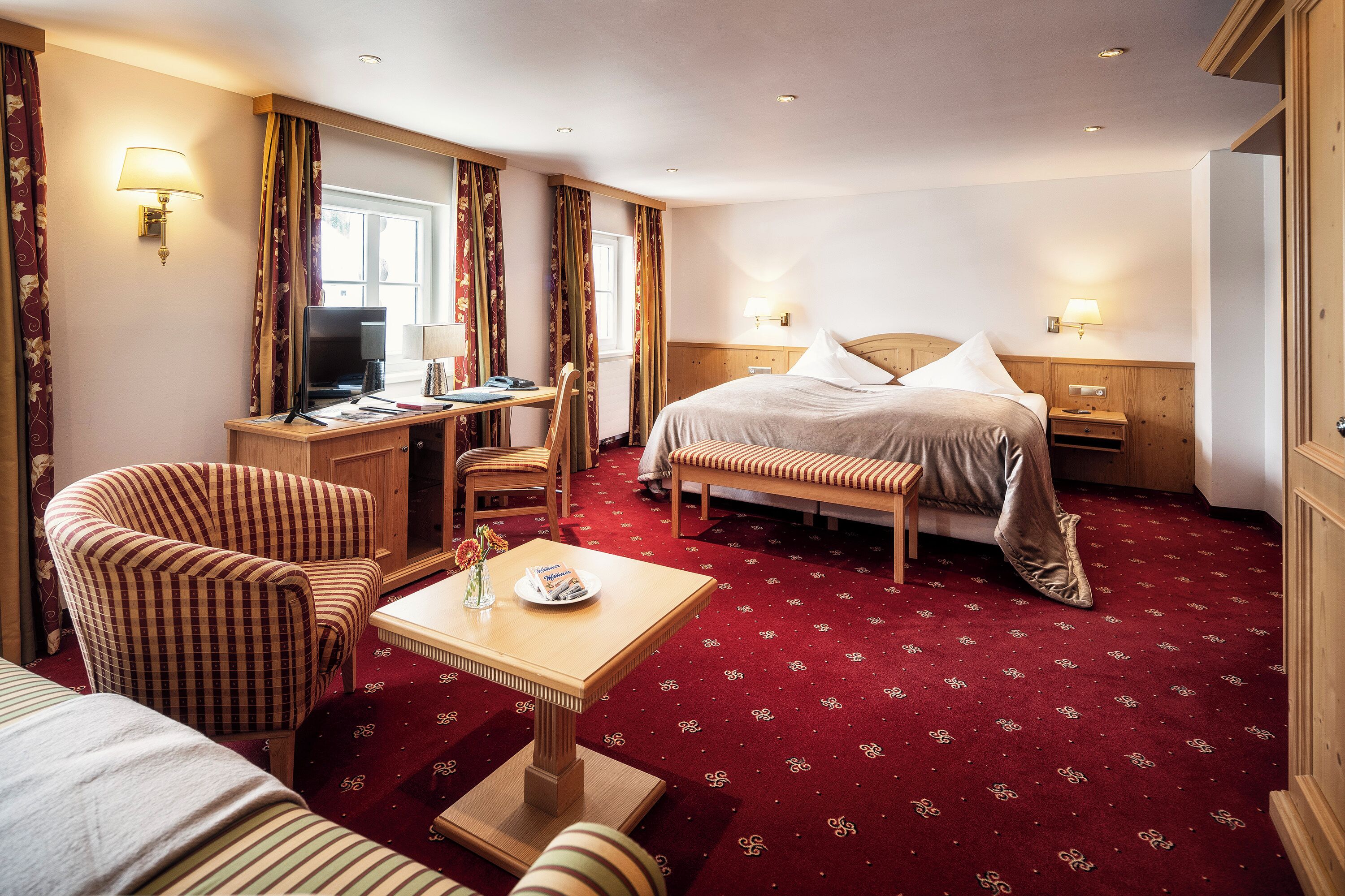 hair dryer, bathrobes, slippers, towels