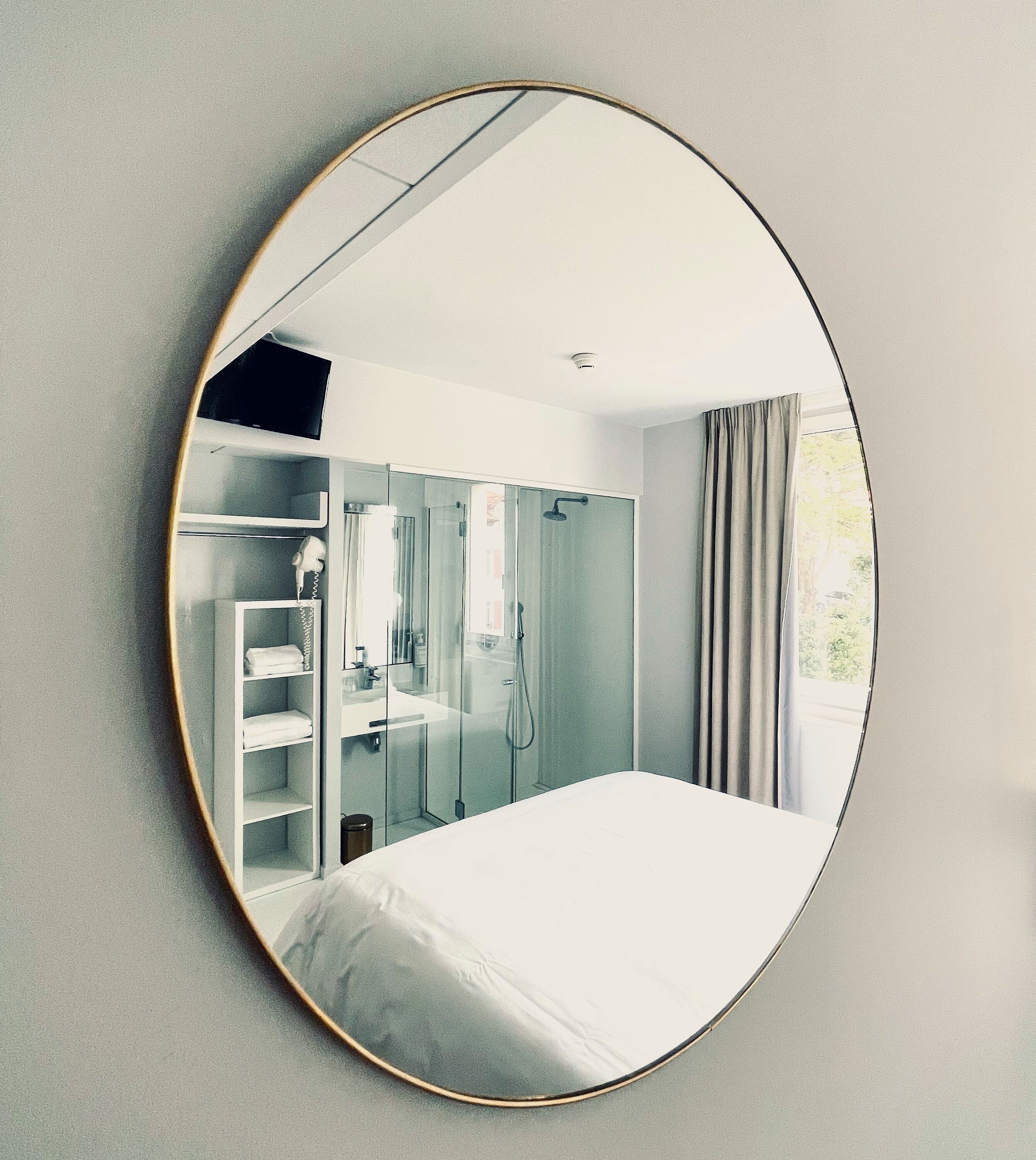 superior room | bathroom | shower, hair dryer, towels