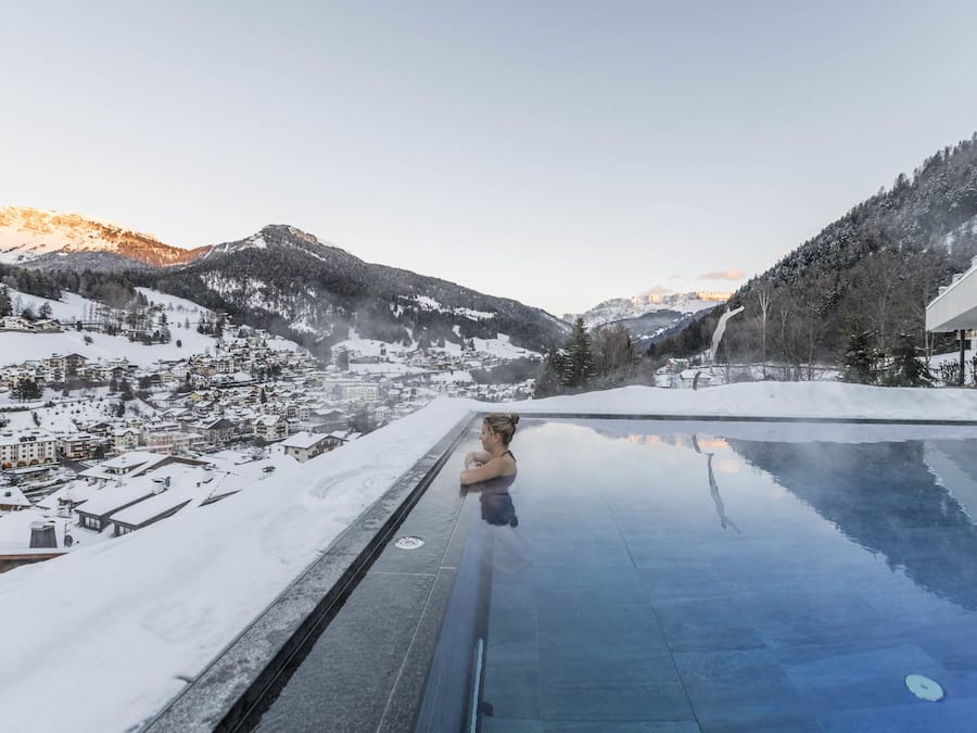 Indoor pool, outdoor pool, pool umbrellas, pool loungers