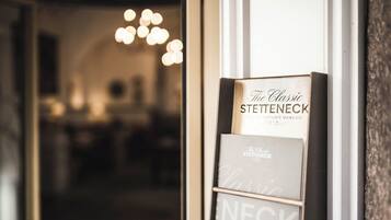 A framed sign with the text 'The Classic Stettenbeck' and 'CENTRAL HISTORIC MANSION - 1913-'.