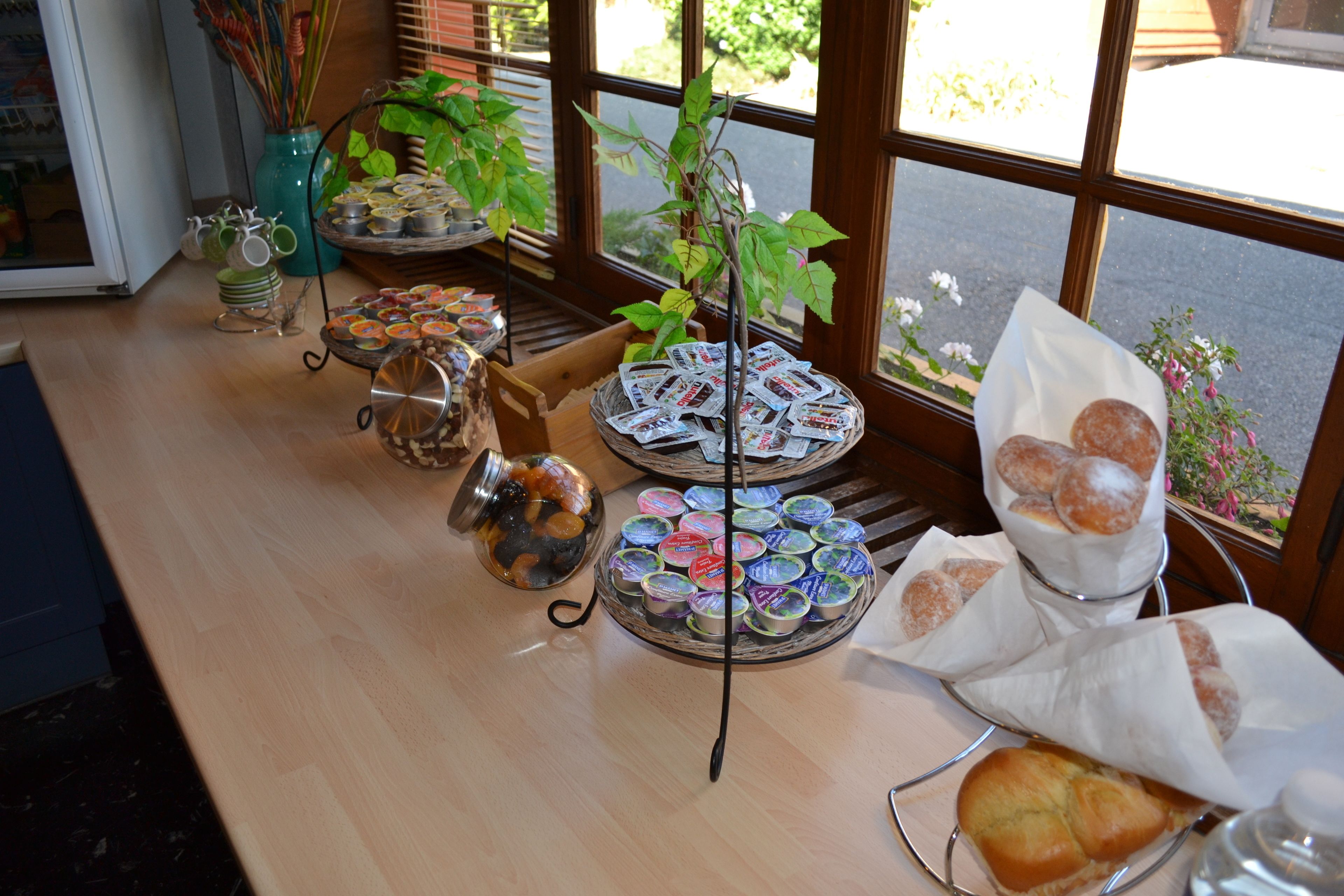 daily buffet breakfast (eur 11.00 per person)