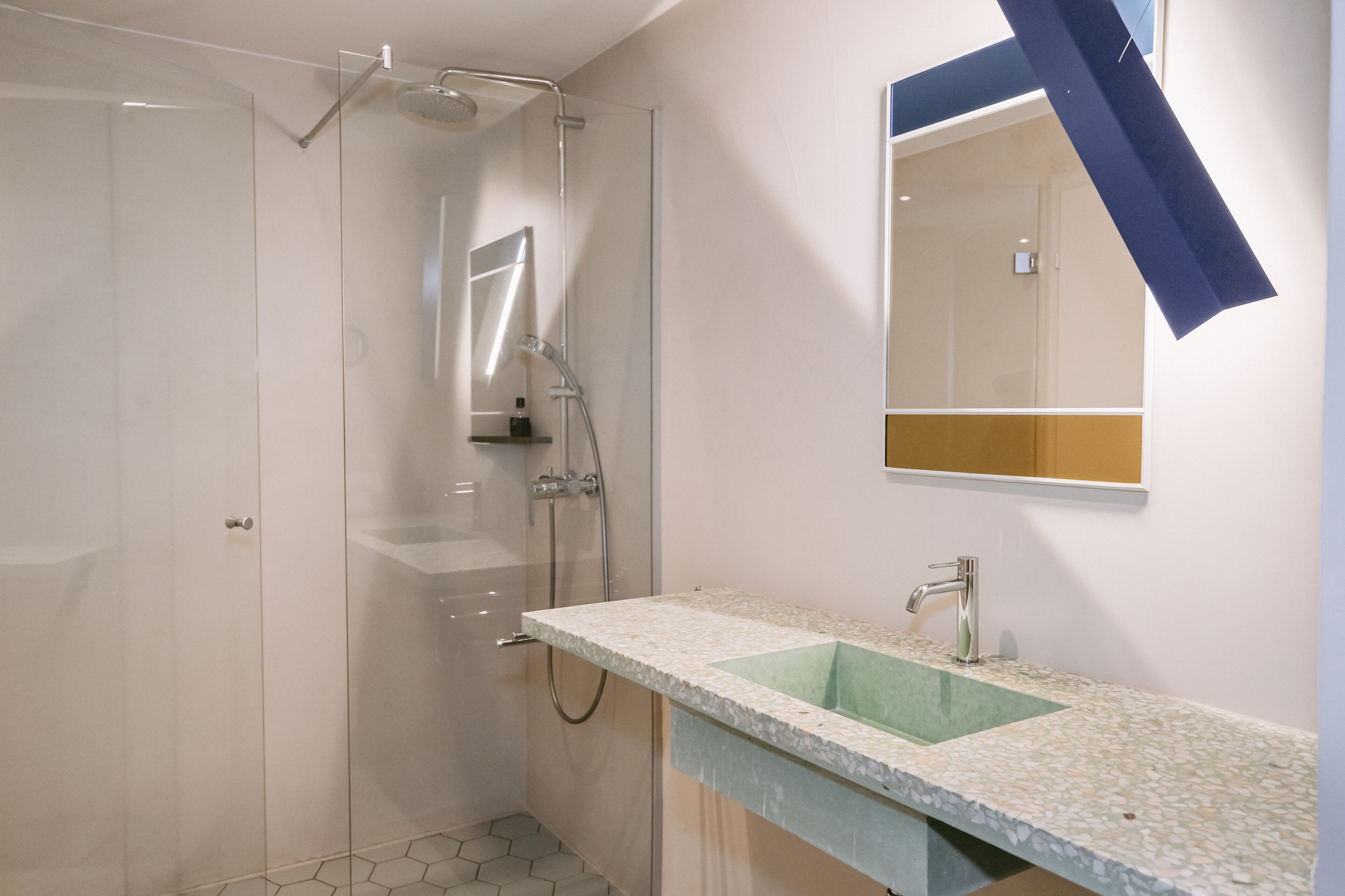 hair dryer, bathrobes, towels