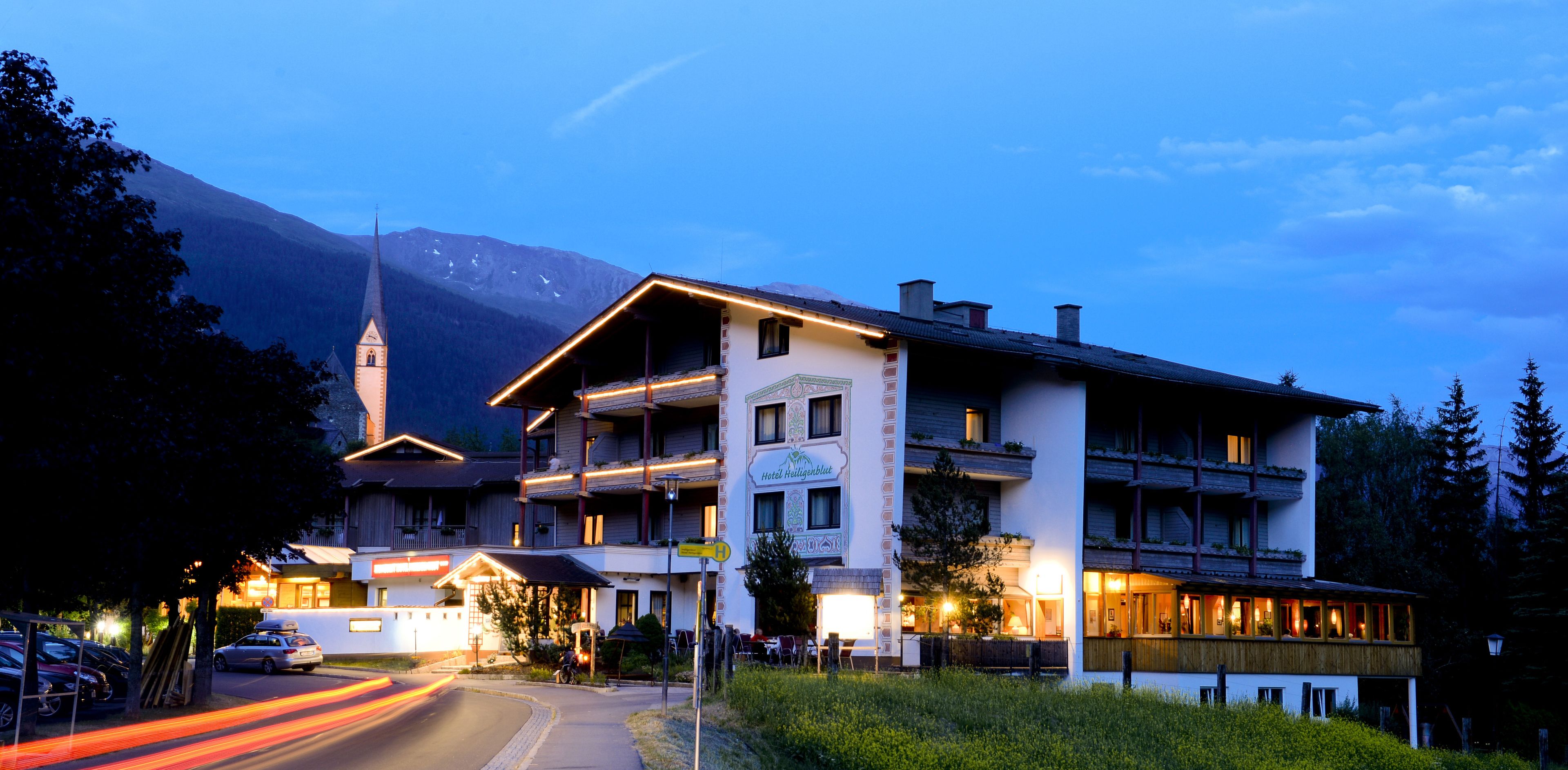 front of property – evening/night