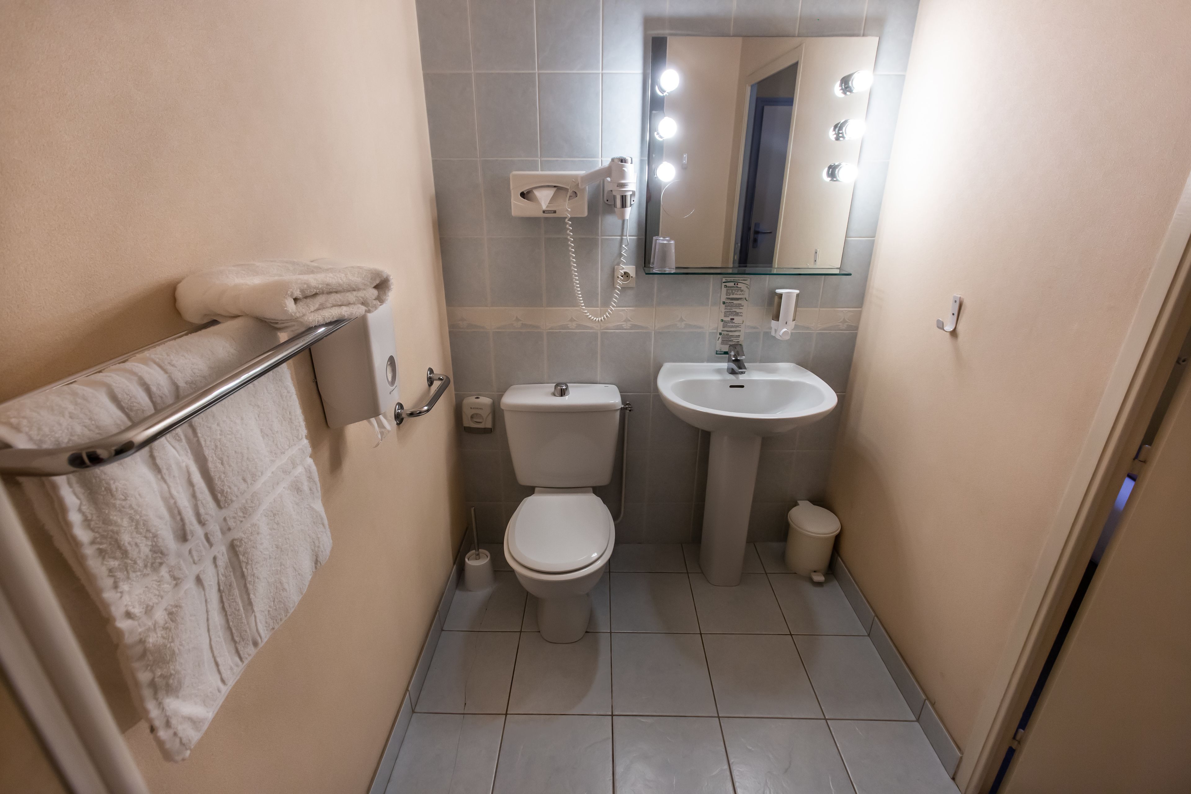 ground floor small room (air conditioning) | bathroom | hair dryer, towels