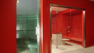Sauna, steam room, body treatments, aromatherapy, body wraps