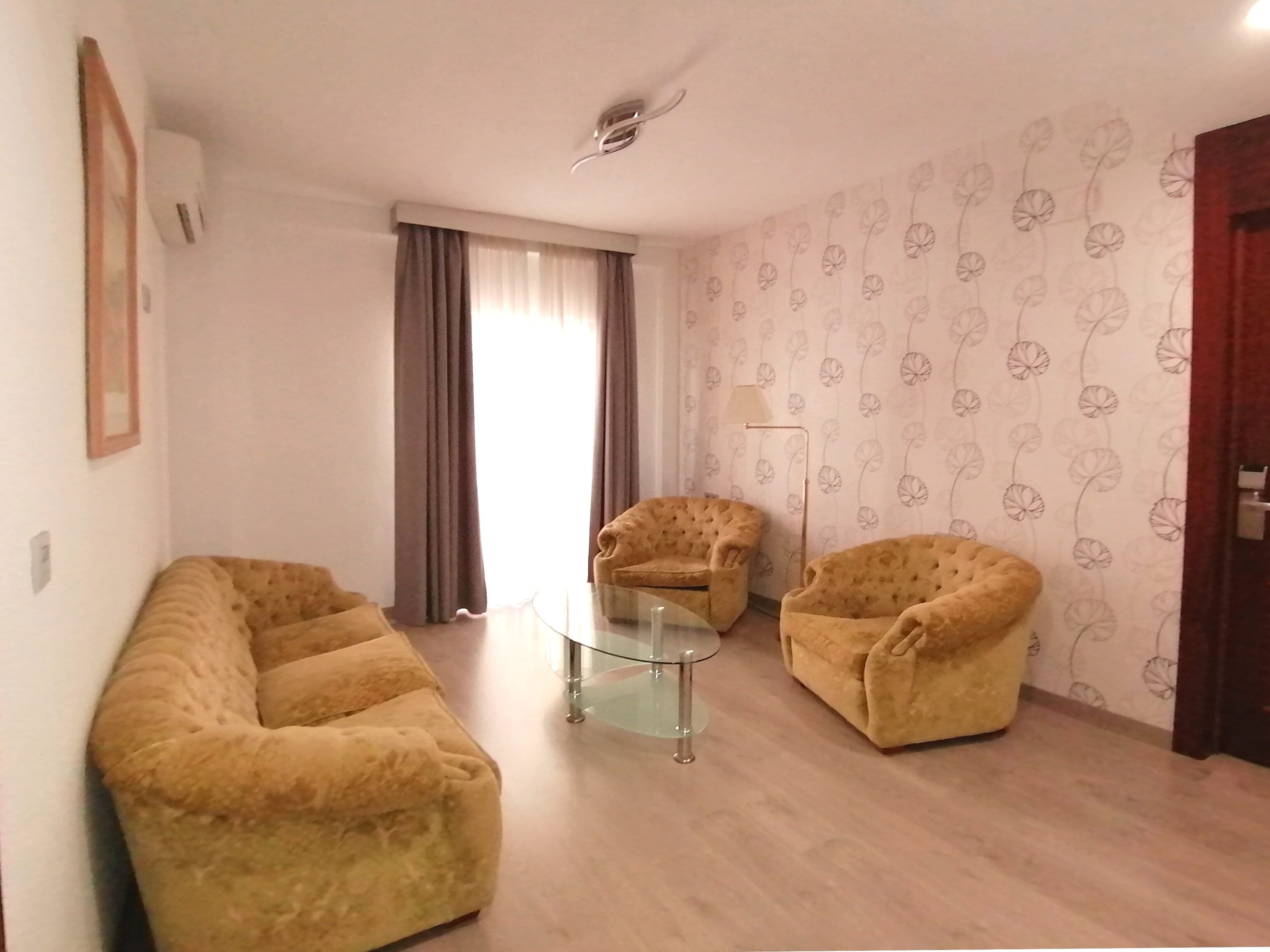 traditional twin room | living area | lcd tv