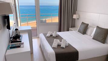 Chambre Double ou avec lits jumeaux, balcon, vue mer