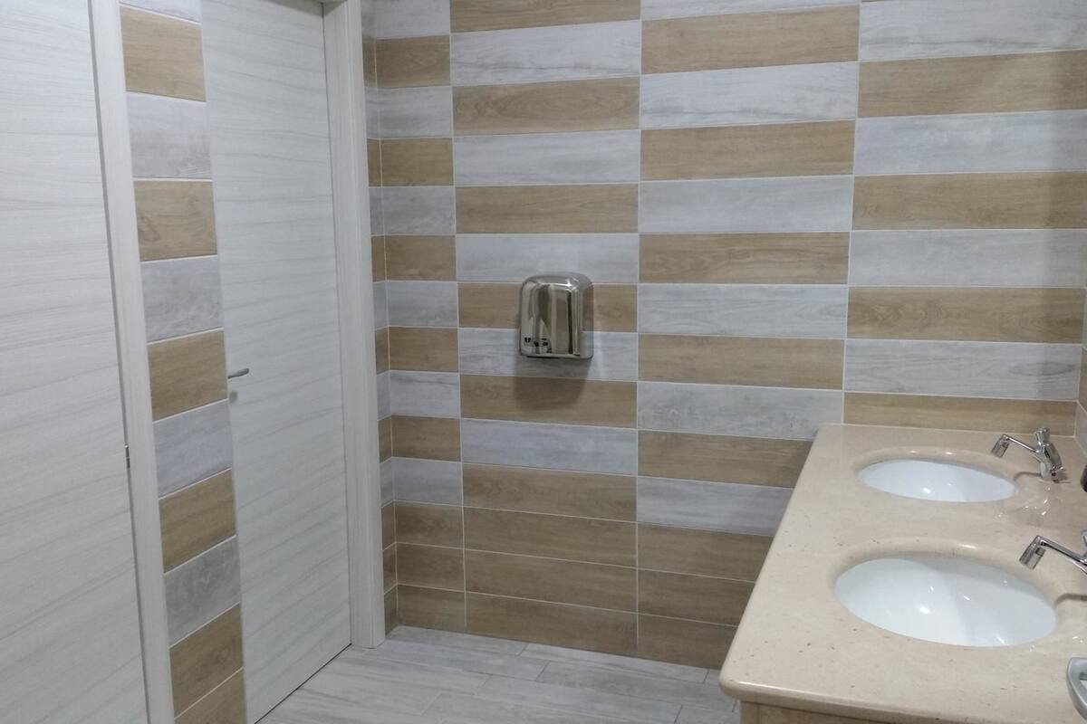 shower, free toiletries, hair dryer, bidet