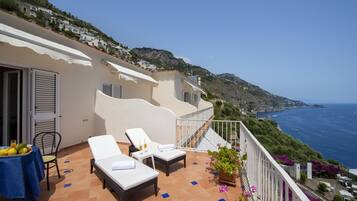Superior Triple Room, Balcony, Sea View | Terrace/patio