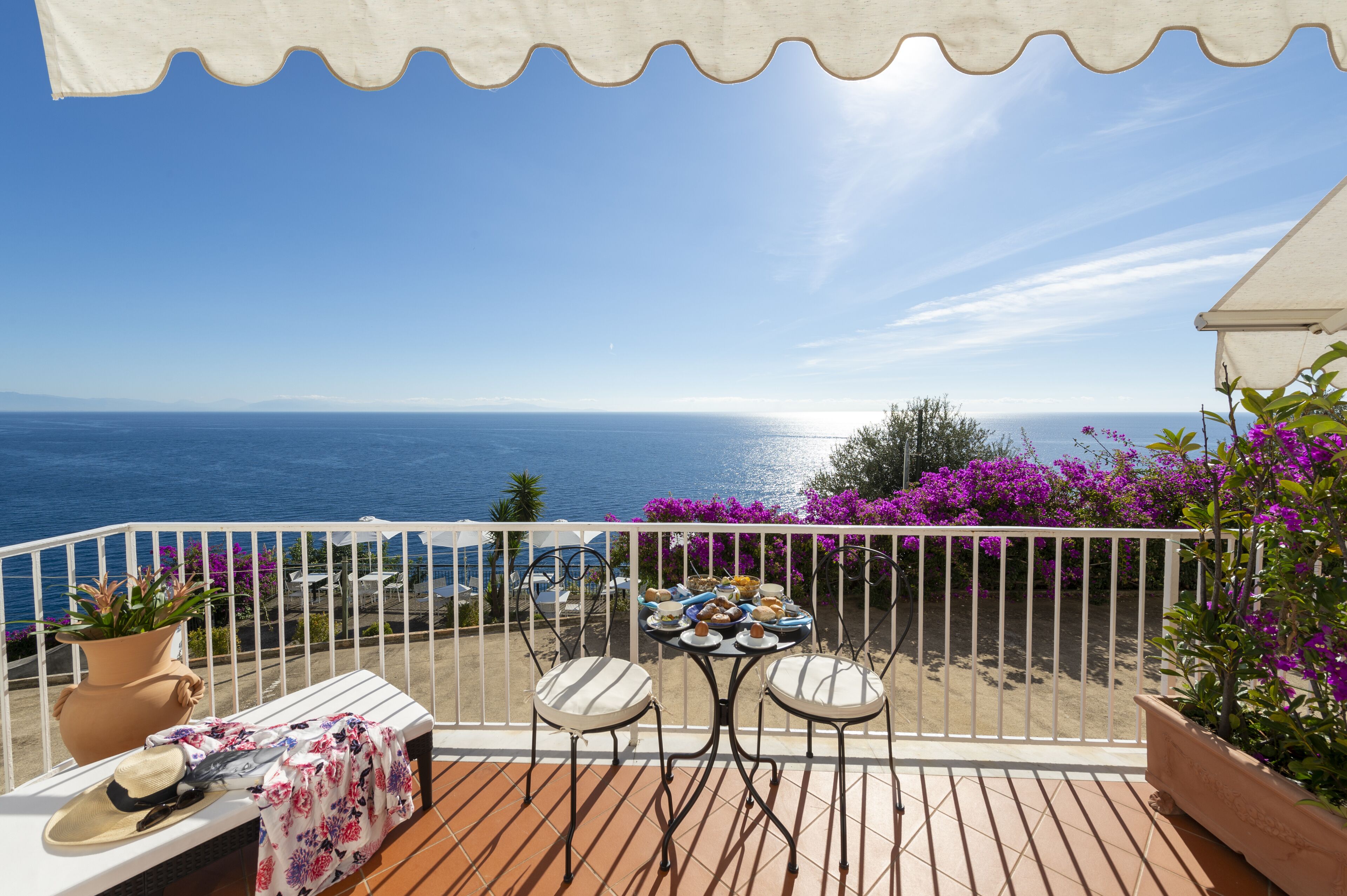 double or twin room, sea view | terrace/patio