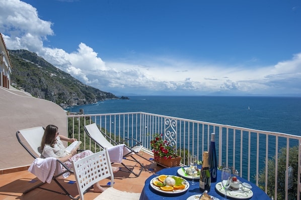 Superior Triple Room, Balcony, Sea View | Balcony view