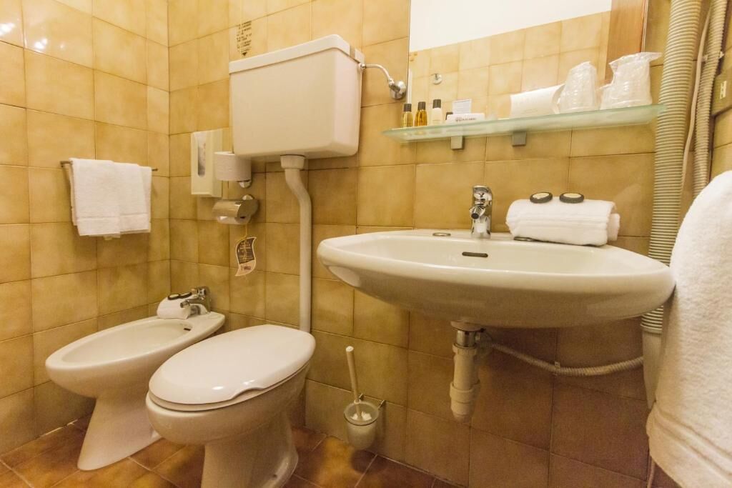 free toiletries, hair dryer, towels