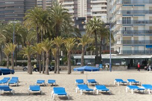 En la playa