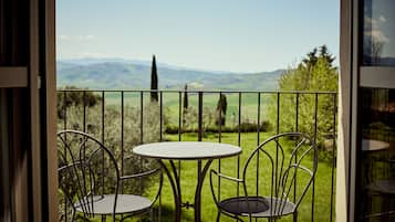 Vue sur la campagne depuis l’hébergement