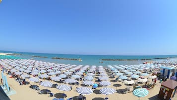 Private beach, sun-loungers
