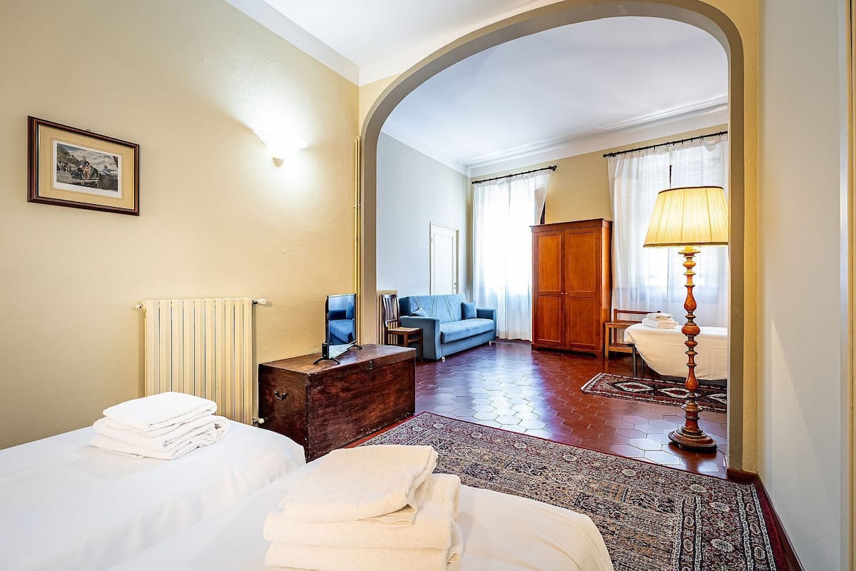 Triple Room | Frette Italian sheets, premium bedding, down duvets, desk