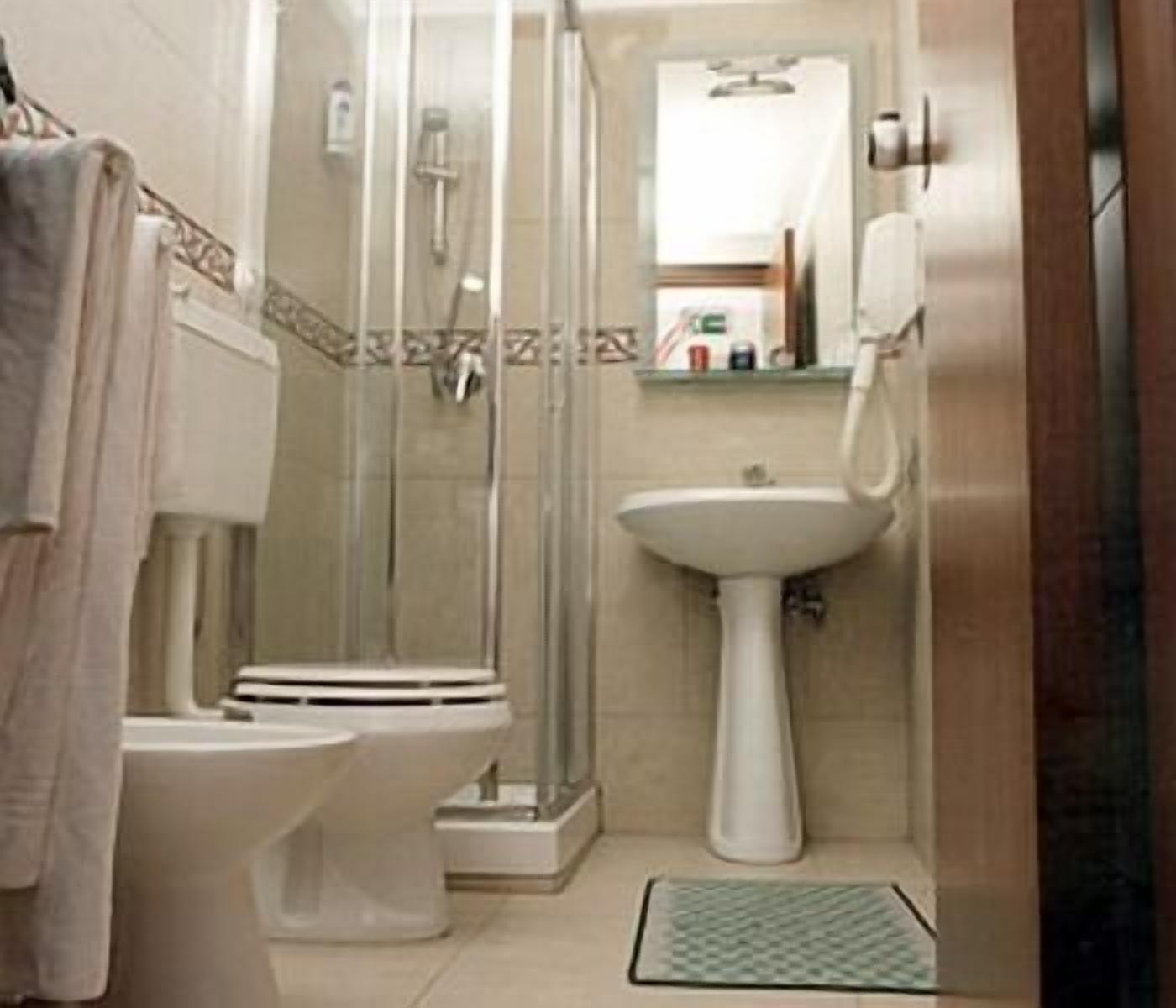 standard double or twin room | bathroom | shower, free toiletries, hair dryer, bidet