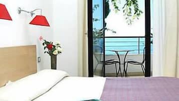 Superior Double Room, Balcony, Sea View | Down comforters, minibar, in-room safe, desk