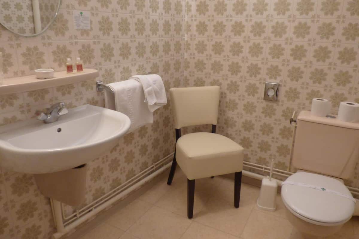 free toiletries, hair dryer, towels