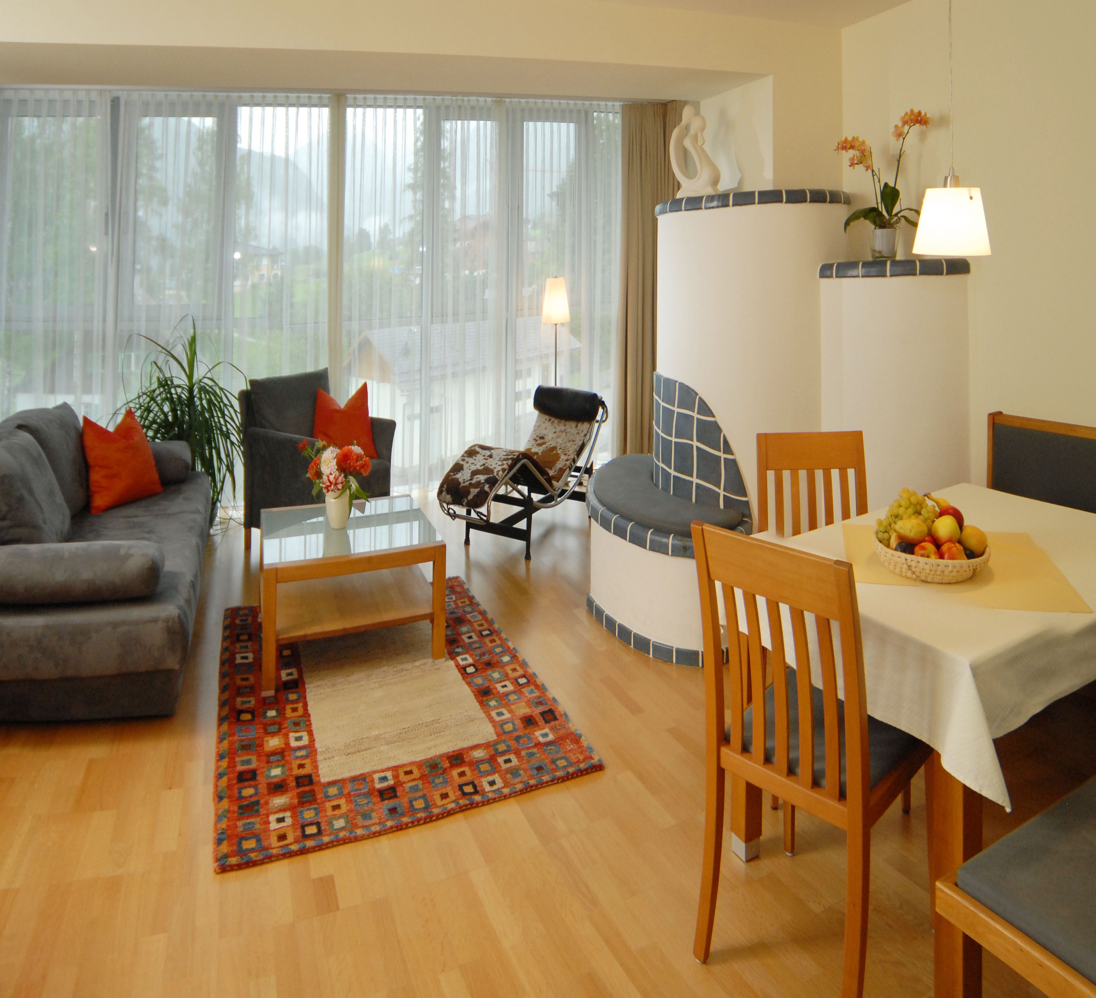 standard apartment (typ a) | living room | 42-inch led tv with cable channels, tv, heated floors