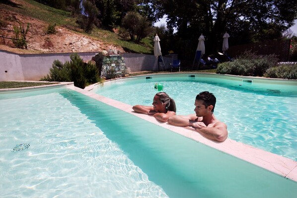Indoor pool, seasonal outdoor pool