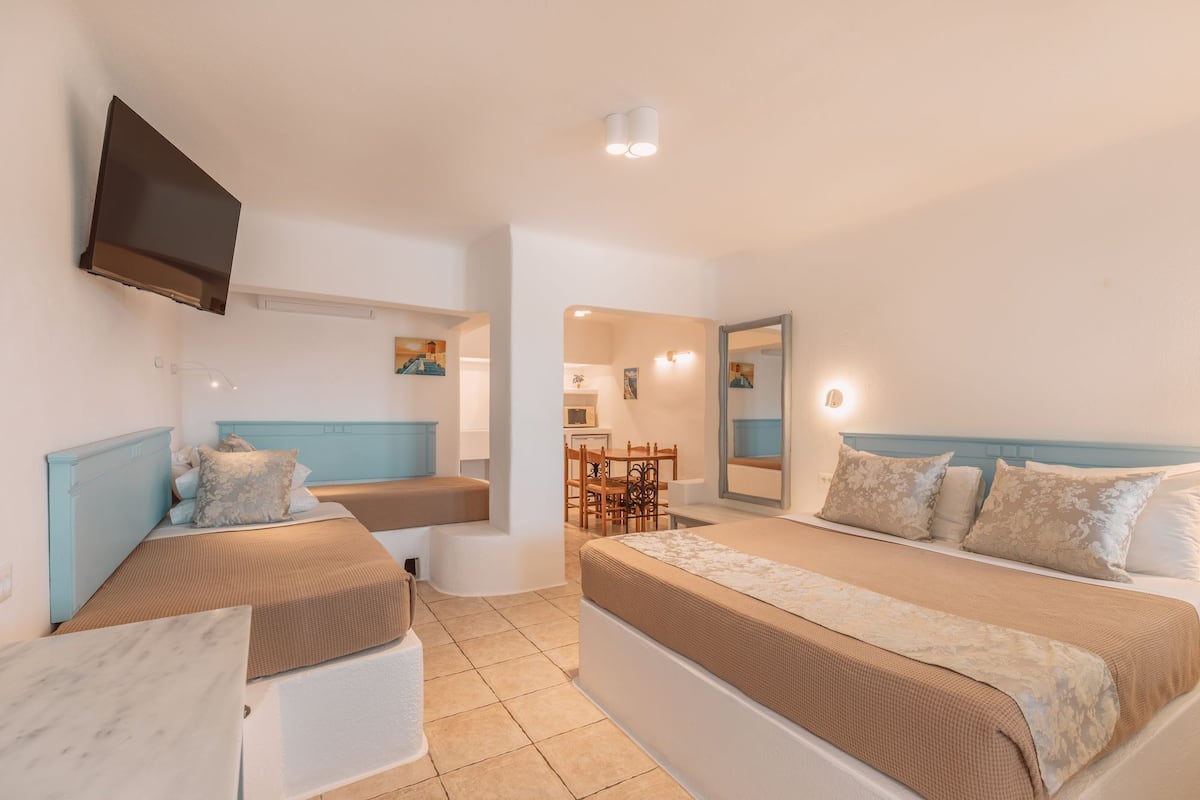 Quadruple Studio with Terrace and Garden View | 객실 내 금고, 무료 WiFi, 침대 시트