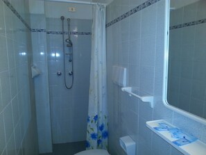 Free toiletries, hair dryer, bidet, towels