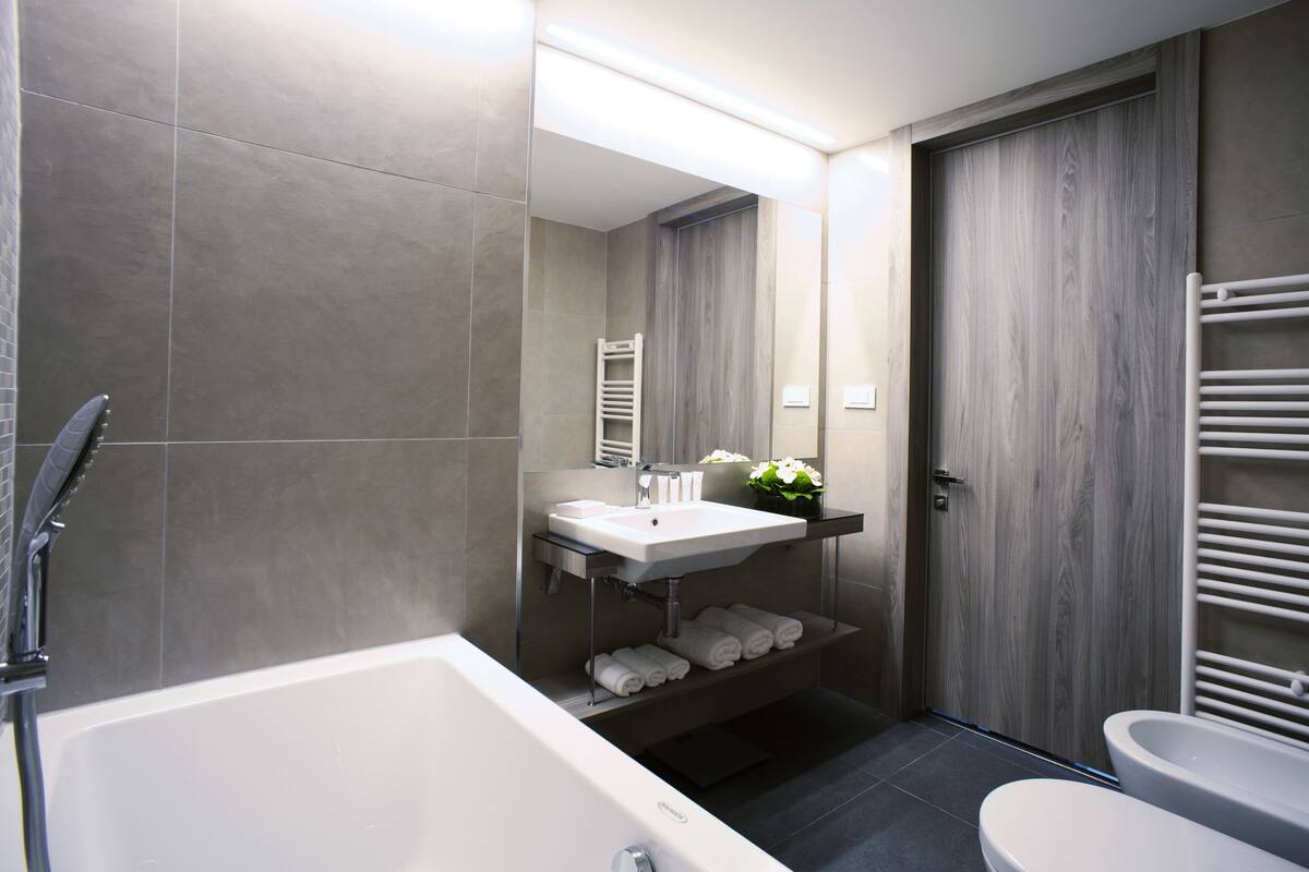 free toiletries, hair dryer, bathrobes, slippers