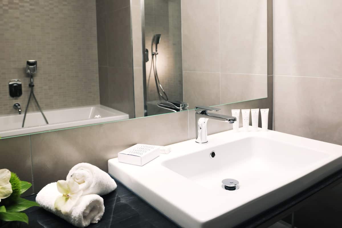 free toiletries, hair dryer, bathrobes, slippers