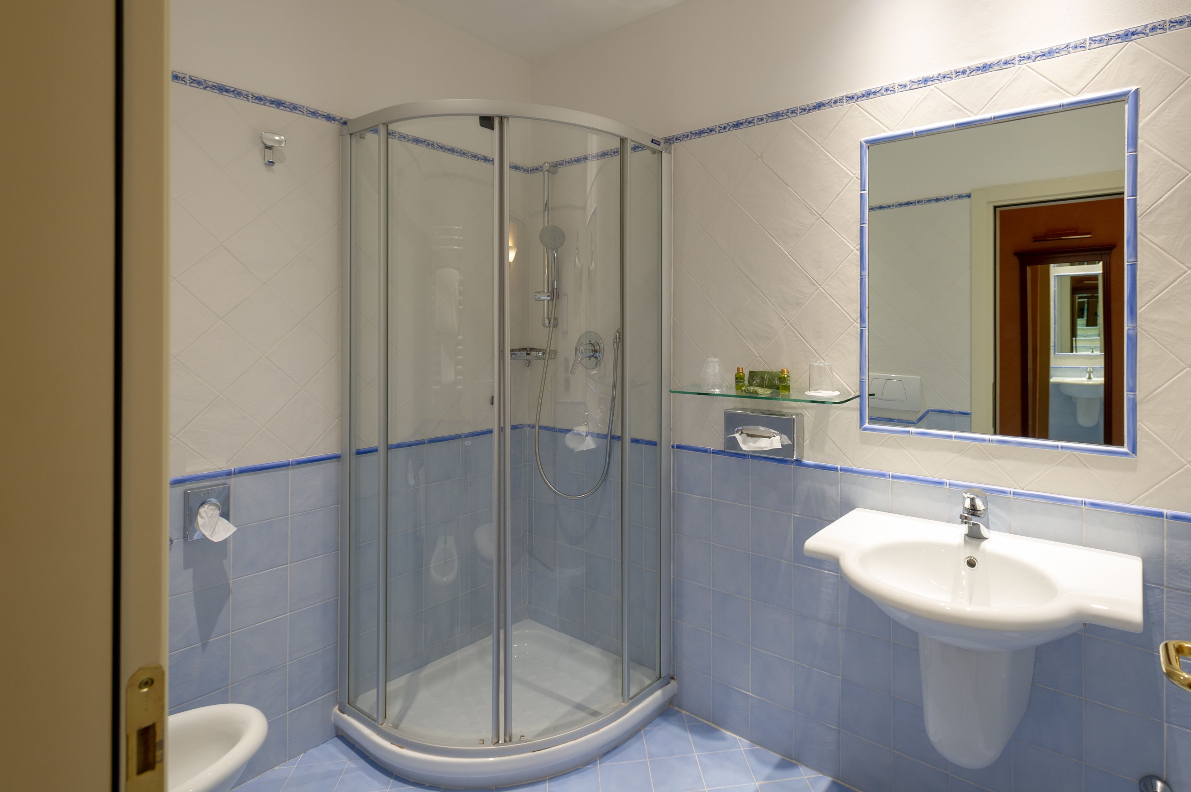 single room | bathroom | shower, free toiletries, hair dryer, towels