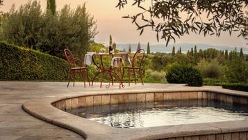 Indoor pool, outdoor pool, open 9:00 AM to 8:00 PM, sun loungers