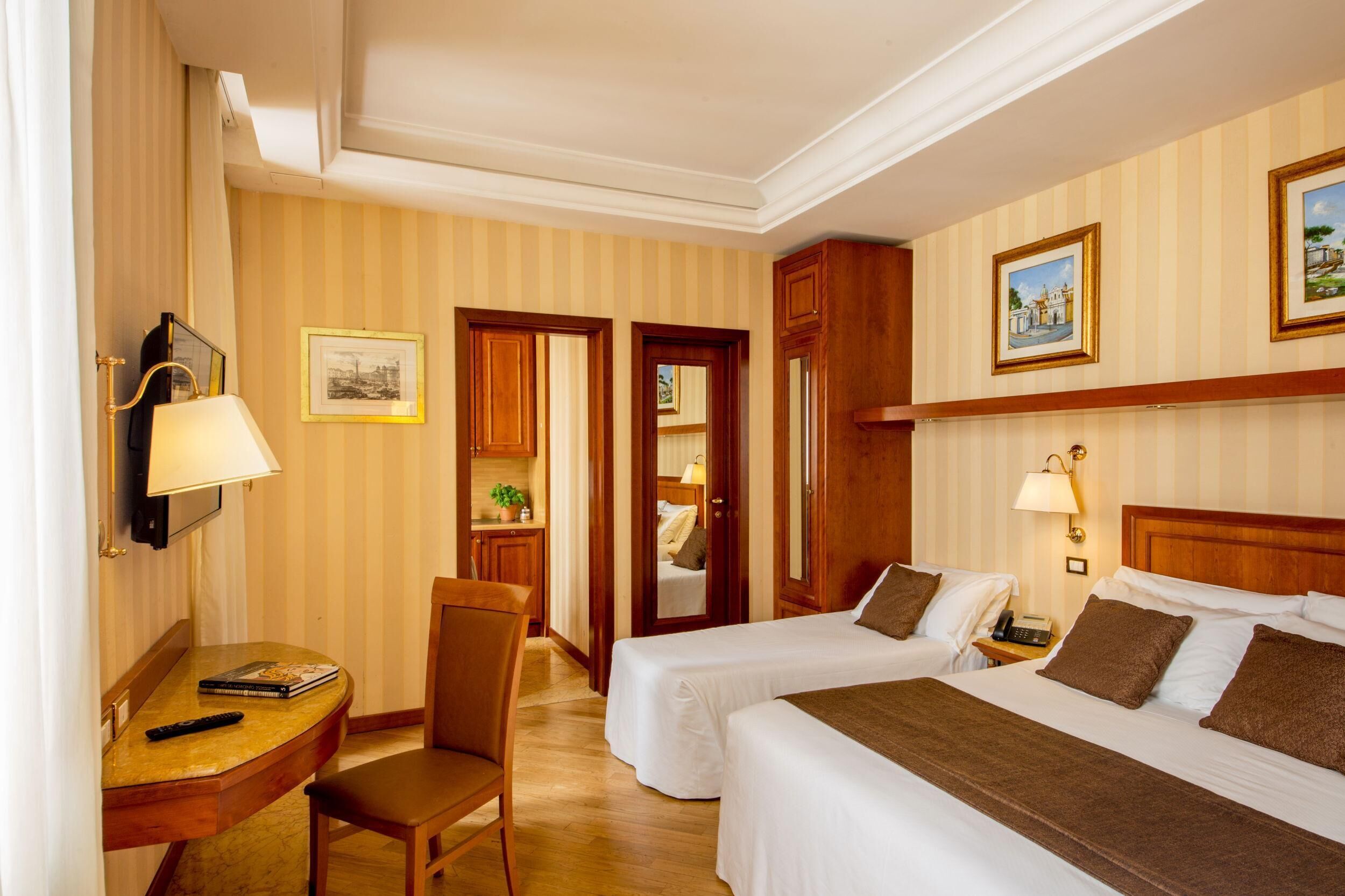 In-room safe, desk, blackout curtains, soundproofing