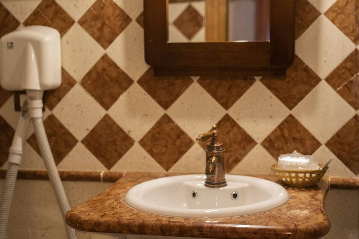 double or twin room | bathroom | shower, free toiletries, hair dryer, bidet