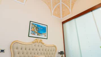 Suite familiar | Sábanas de algodón egipcio, ropa de cama de alta calidad, minibar
