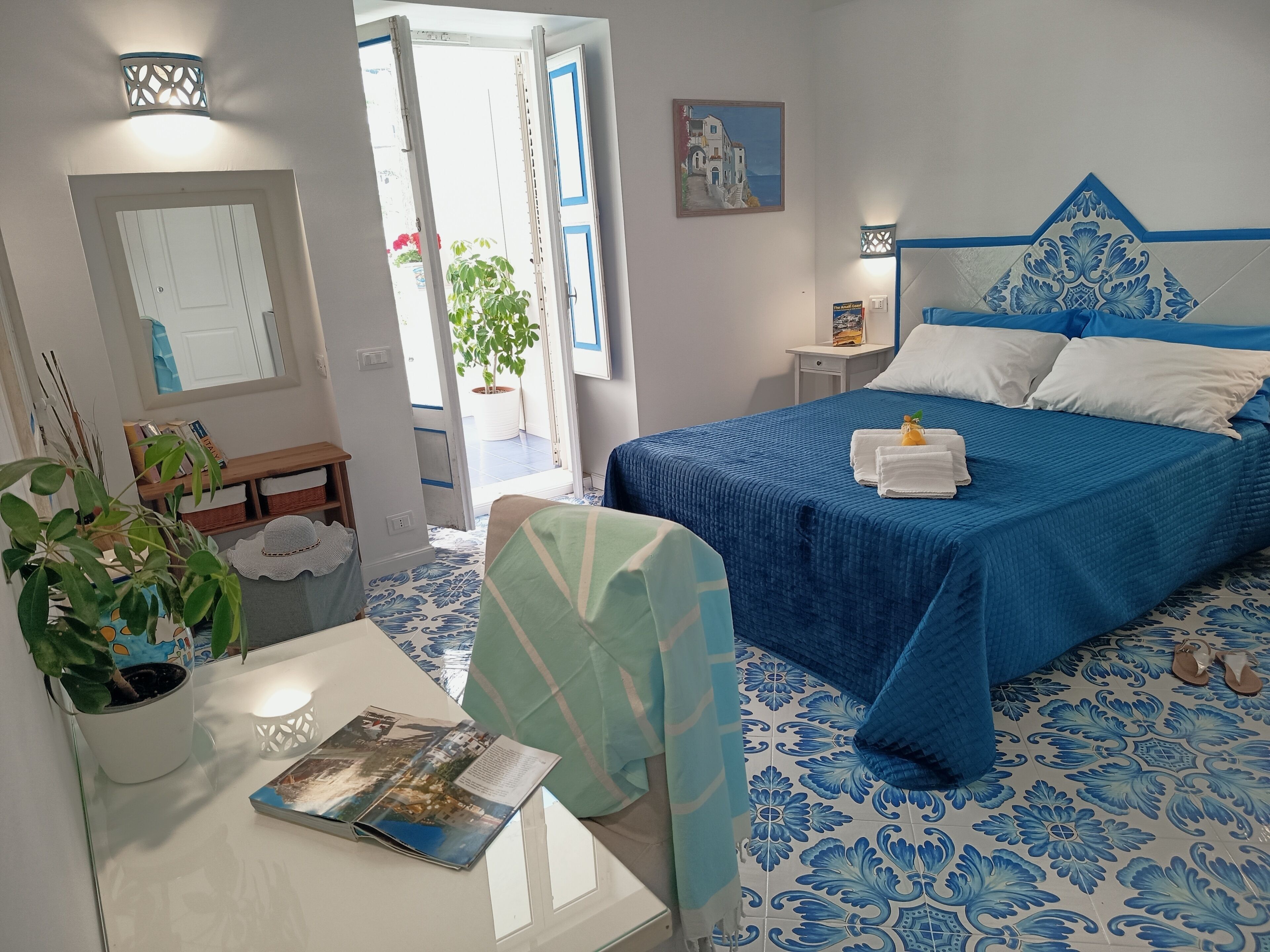 Family Quadruple Room, 2 Queen Beds, Terrace | Minibar, in-room safe, desk, blackout drapes