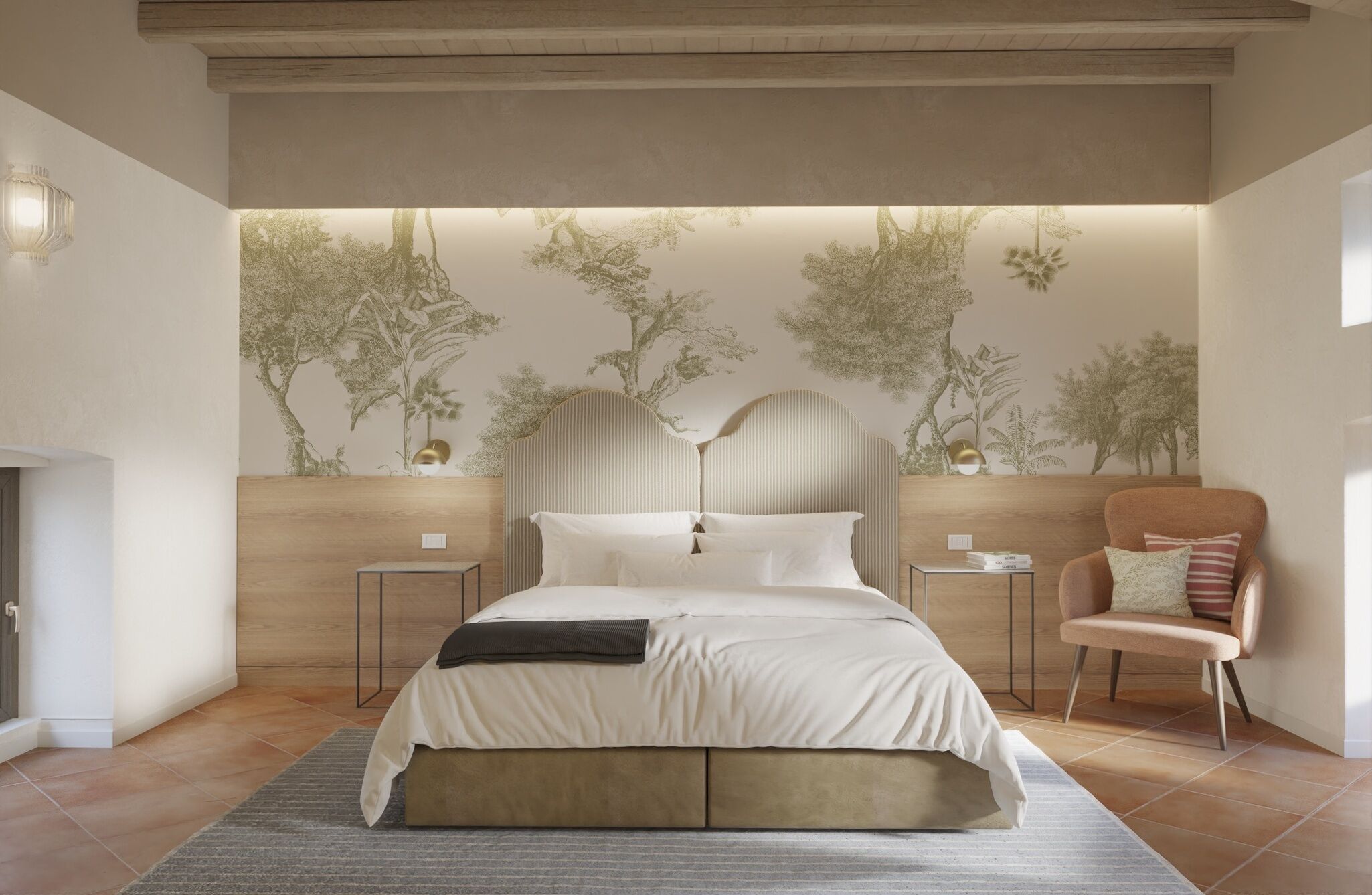 Luxe beddengoed, een kluis op de kamer, een laptopwerkplek