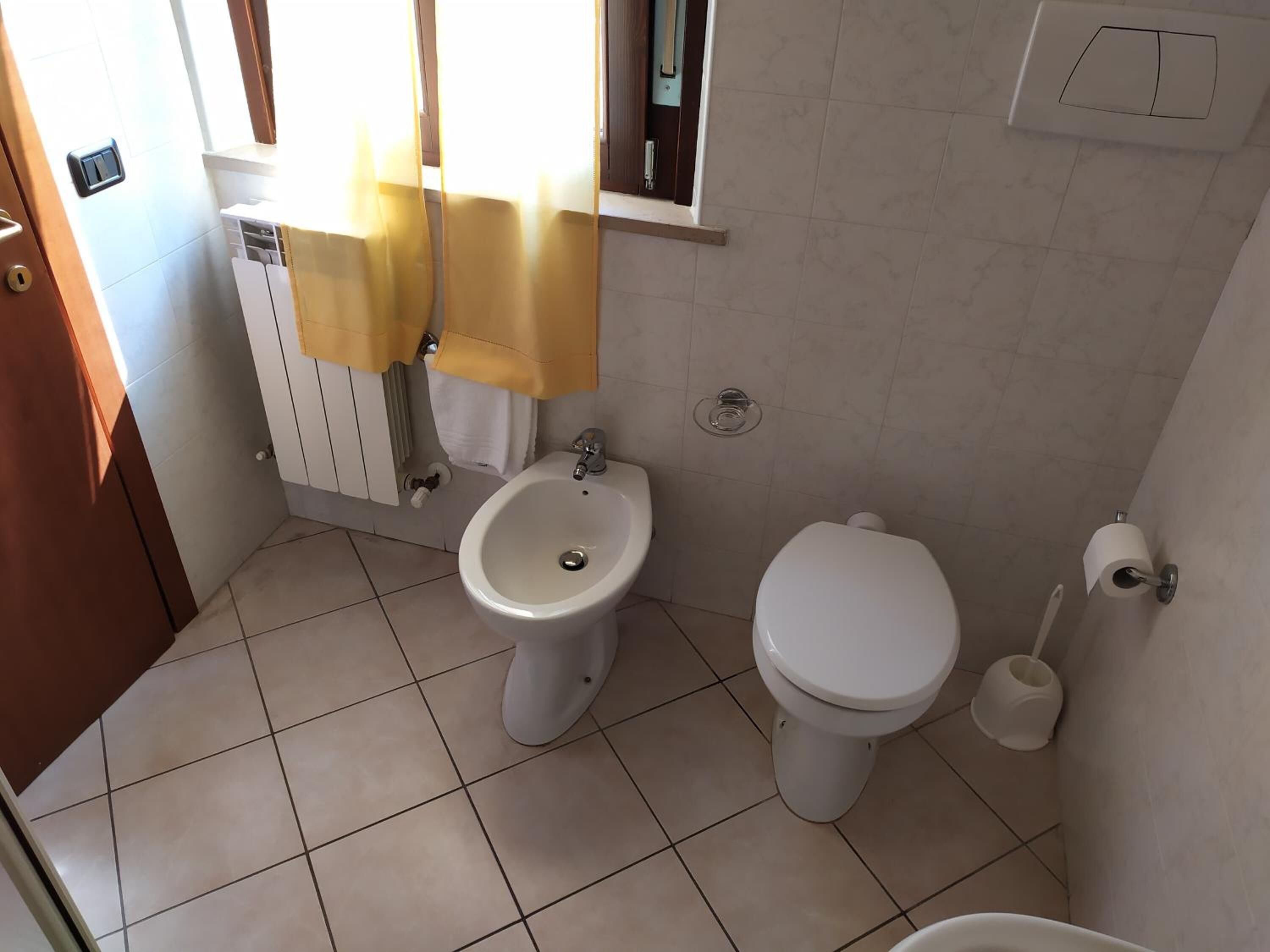 free toiletries, hair dryer, towels