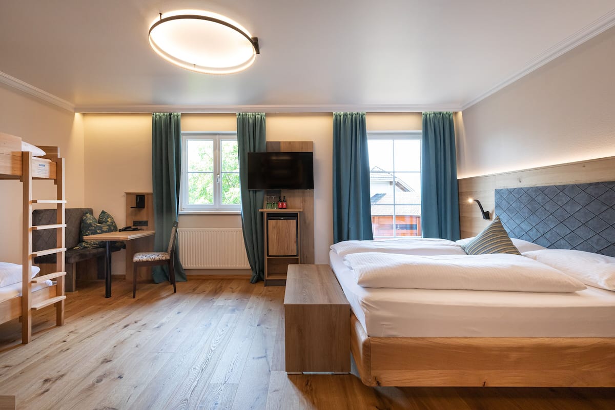 traditional quadruple room, 1 bedroom, mountain view | premium bedding, minibar, in-room safe, blackout curtains
