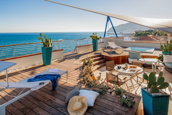 Presidential Suite, Terrace, Sea View | 1 bedroom, premium bedding, minibar, in-room safe