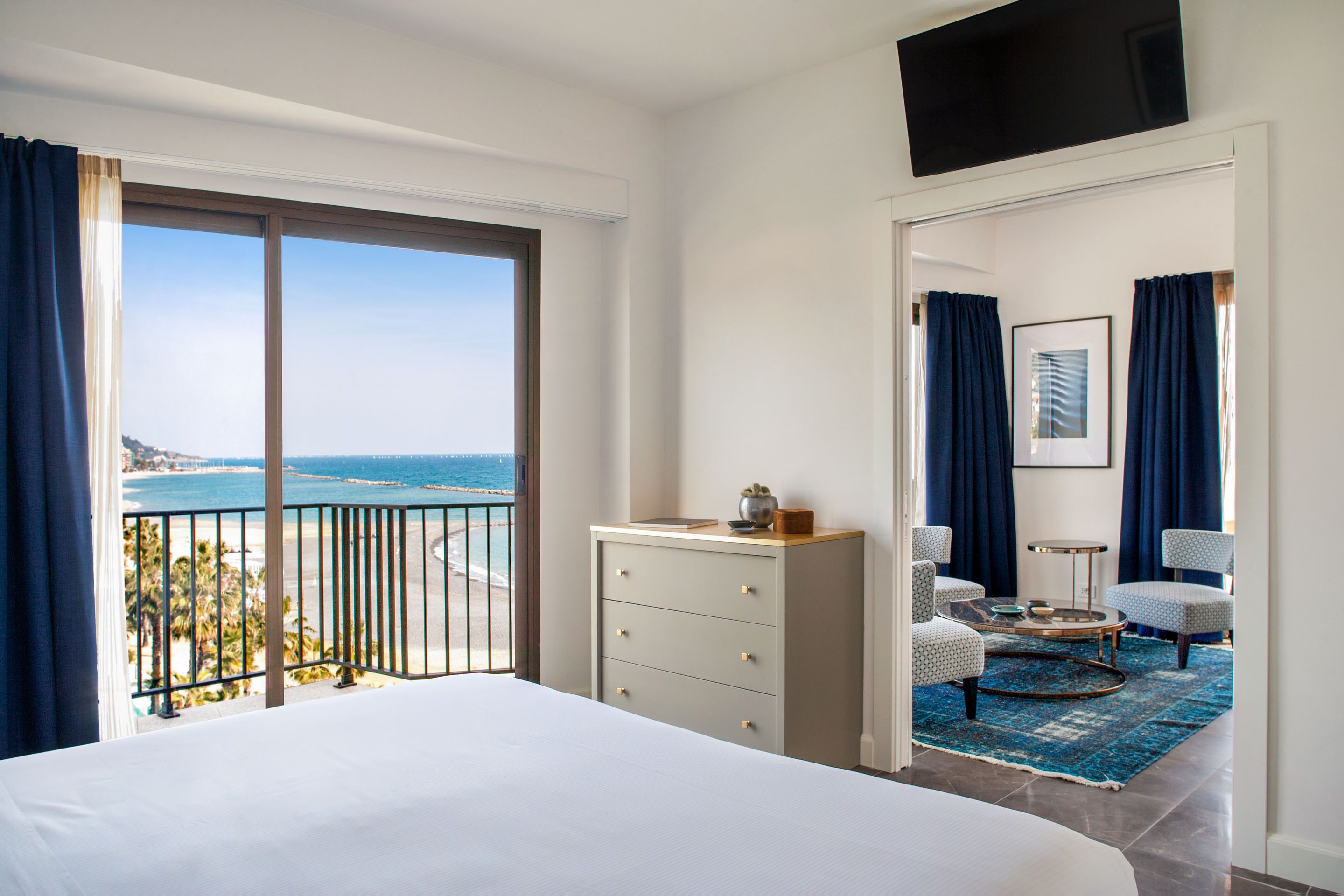 Svit - terrass - havsutsikt | Sängtillbehör av högsta kvalitet och minibar